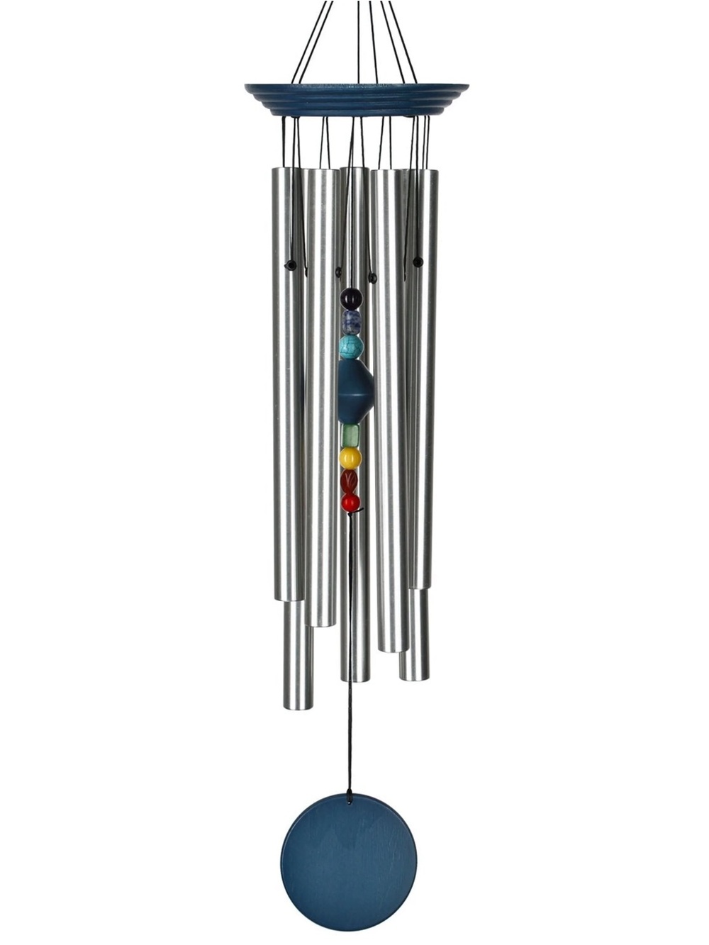 Woodstock Chakra Chimes 7 Stones, Large Blue - New